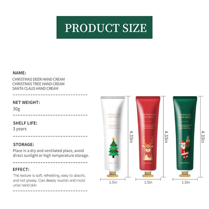 Christmas Hand Cream Gift Set for Women, 10 Pack Mini Hand Lotion Stocking Stuffers, Moisturizing Travel Size Bulk Hand Lotion for Dry Cracked Hands, Winter Hand Care Cream