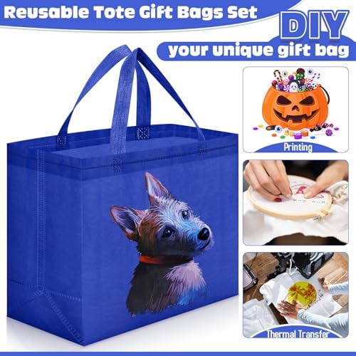 Windyun Reusable Grocery Bags Non Woven with Handles - Image 6