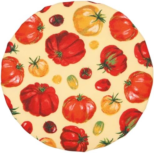 Now Designs Heirloom Tomatoes Bowl Covers Set of 2, DIA7.5in & DIA9.25in, Reusable - Image 5