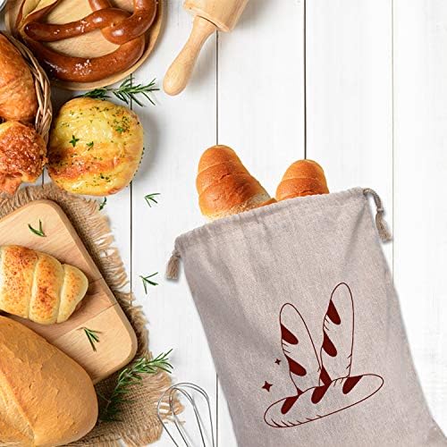 Augshy 4 Packs Linen Bread Bags for Homemade Bread - Image 7