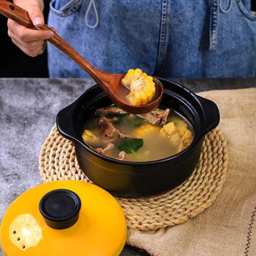 Wooden Non-Stick Kitchen Pan Toolset 7 Pieces Set, Natural Kitchen Utensils Spatula, Wooden Cooking Utensils Spoons, Fried Spatula and Salad Fork - Image 6