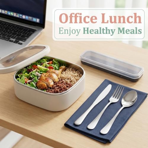 Nicunom 8 Pack Travel Silverware Set with Case, Reusable Utensils for Lunch - Image 7