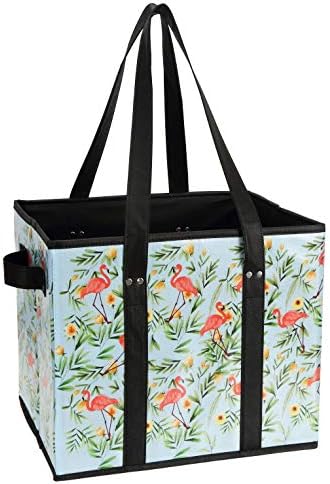 Foraineam Reusable Grocery Bags Set Durable Heavy Duty Tote Bag Collapsible Grocery Shopping Box Bag with Reinforced Bottom - Image 7