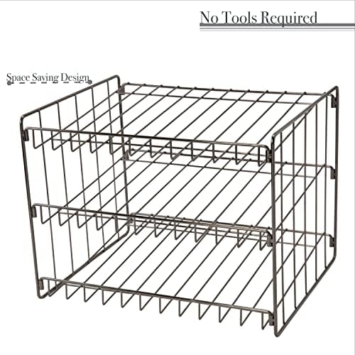 Kitchen Details 3 Tier Can Organizer | Canned Food Storage Rack | Kitchen Cabinet and Pantry Organization | Holds 36 Cans | Space Saving | Onyx - Image 4
