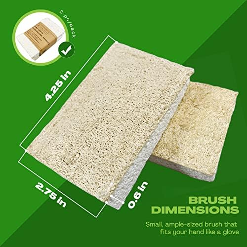 Natural Kitchen Dish Sponge Vegan Plant-Based for Dish Washing Home Cleaning - Each Pack Contains 2 Sponges (1 Pack) - Image 7
