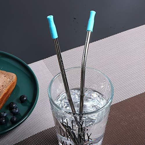 Travel Utensils Set with Case Reusable Portable Cutlery Set Stainless Steel 8pcs Including Dinner Knife Fork Spoon Chopsticks Straws(Silver) - Image 6