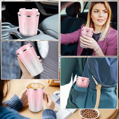 CS COSDDI 12 oz Coffee mug - Stainless Steel Coffee Cup with Leakproof Lid - Image 6