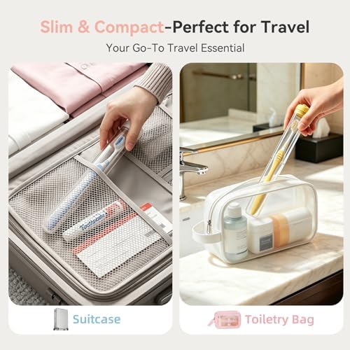 MOPMS Toothbrush Travel Case 2PK, Leak-Proof Clear Holder - Image 7