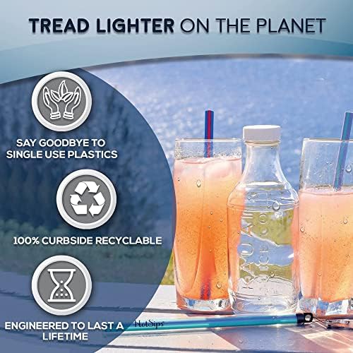 Reusable Drinking Straw + Case – Fits 8–20 oz Cups/Tumblers – Soft, BPA-Free, Food Grade, Oval (Less Pucker) – DW | MW Safe – Hot/Cold Coffee/Tea/Water/More - Made in USA, Medium - Image 7