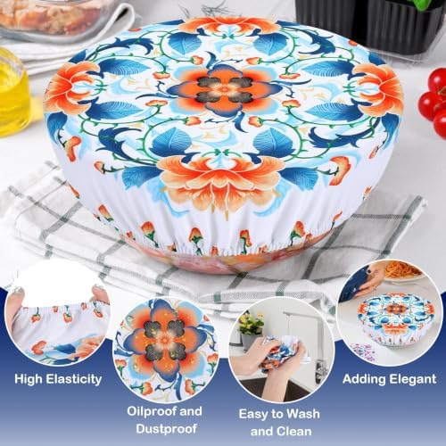 5 Pieces Bowl Covers Reusable, Elastic Cloth Covers for Proofing and Food - Image 7
