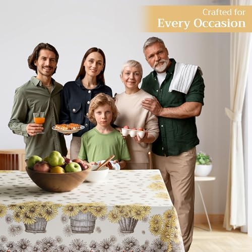 Maison d' Hermine Table Cloth Rectangle Table Reusable 100% Cotton 60"x90" - Image 6