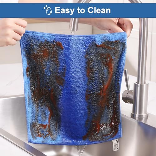 JOYMOOP Microfiber Cleaning Cloth, 18 Piece Set, Medium, Blue - Image 6