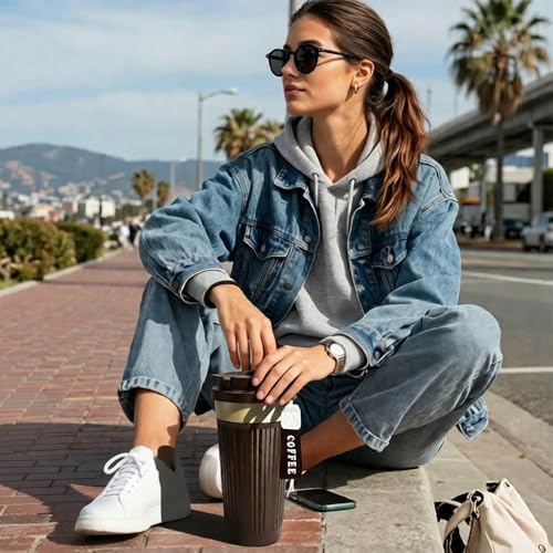 Vacuum Insulated Stainless Steel Travel Coffee Mug,Leak Proof Cup with Lid - Image 6
