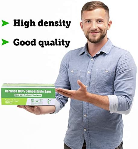Compost Bags, Compostable Trash Bags 3 Gallon Compostable Bags Small Compost Bags for Countertop bin Extra Thick 0.71 Mil. ASTM D6400 Certified By BPI and TÜV AUSTRIA (3 Gallon, 100 Units) - Image 7