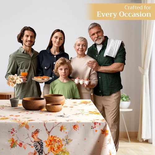 Maison d' Hermine Table Cloth Rectangle Table Reusable 100% Cotton 70"x90" - Image 6
