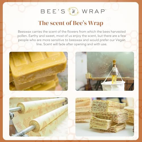 Bee's Wrap Beeswax Food Wraps, 5 Pack Assorted - Honeycomb - Image 7