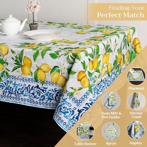 Maison d' Hermine Table Cloth Rectangle Table Reusable 100% Cotton 70"x90" - Image 6