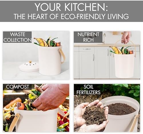 Beautiful Kitchen Compost Bin with Smell Proof Lid for Your Countertop - Image 7