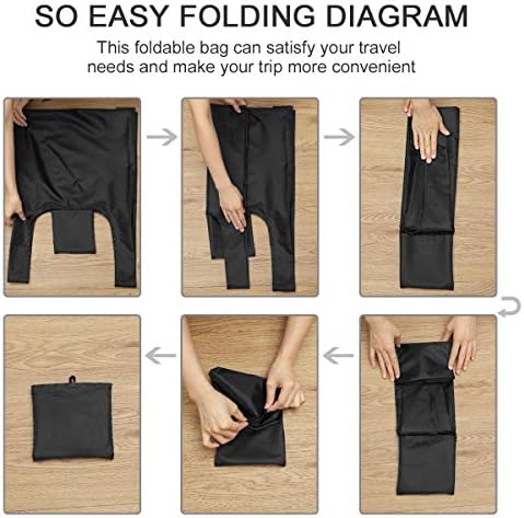HOLYLUCK Reusable Grocery Bags,Heavy Duty Foldable Shopping Tote Bag (Extra Large, 3 Large Black) - Image 6