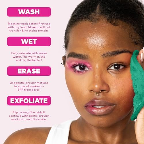The Original MakeUp Eraser PRO, Effortlessly Remove All Makeup Using Only Water, Including Waterproof Mascara, Eyeliner, Foundation, Lipstick, Sunscreen,and More! Green, 1ct. - Image 7