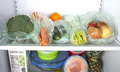 Keep it Fresh Produce Bags - 60 Reusable BPA Free Freshness Produce Bags & Twist Ties - Keeps Fruits, Veggies, and Flowers Fresher Longer - Image 7