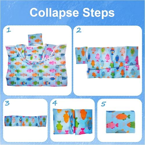 ZooviHyvi Extra Large 50lbs Foldable Reusable Shopping Bags kitchen reusable grocery bags Washable Polyester Bags in Pocket - Image 7