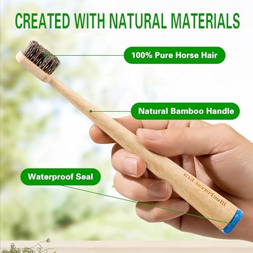 Horse Hair Toothbrush, All Natural Bamboo Toothbrush 4 Pack - Image 7
