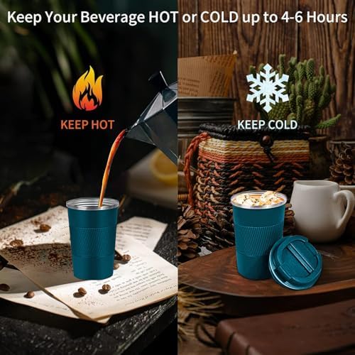 Insulated Travel Coffee Mug, Stainless Steel Coffee Cup with Leakproof Lid - Image 6