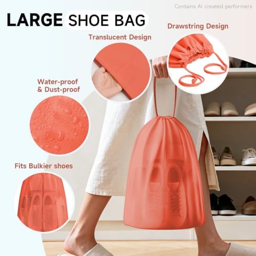 OlarHike Packing Cubes for Travel,Gifts for Women Mom,Anti-Tearing Suitcase Organizer for Luggage with Shoe & Hanging Toiletry Bag,Vacation Essentials & Accessories for Cruise Ship,11 Set,Orange - Image 7