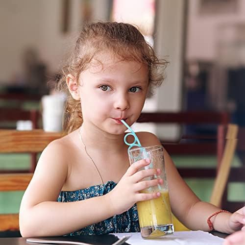 24 Pcs Silly Crazy Straws for Kids Reusable Plastic Loop Curly Crazy Drinking Straws for Classroom Activities Valentines Day Gift Christmas Birthday Wedding Party Supplies Decoration - Image 7