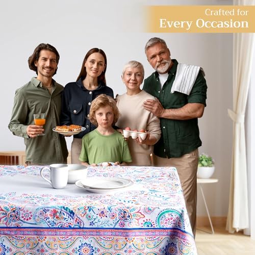 Maison d' Hermine Table Cloth Rectangle Table Reusable 100% Cotton 70"x90" - Image 6
