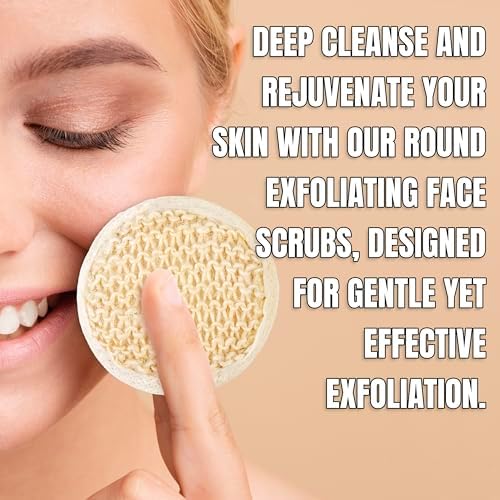 Soft Weave Facial Exfoliation Discs with Secure Finger Band - Sisal Cleanser Sponge Pads for Gentle Cleansing, 5-Pack - Image 7