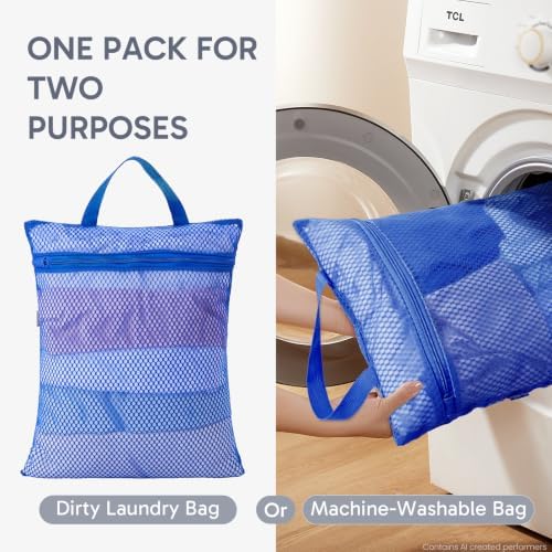 OlarHike Packing Cubes for Travel,Gifts for Women Mom,Anti-Tearing Suitcase Organizer for Luggage with Shoe & Hanging Toiletry Bag,Vacation Essentials & Accessories for Cruise Ship,10 Set,Blue - Image 6
