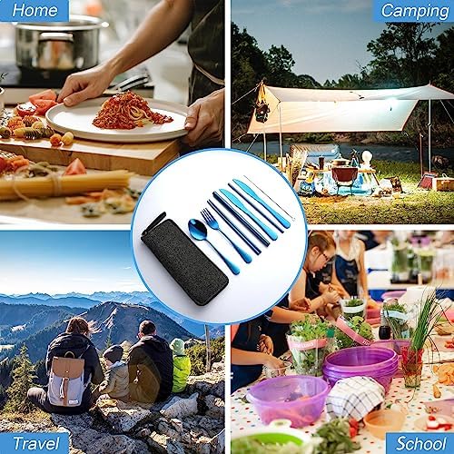 DEVICO Camping Utensils, Stainless Steel Travel Silverware Set with Case - Image 6