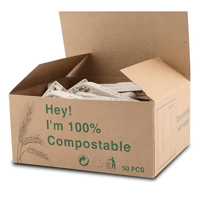 Disposable Razors Bulk for Men & Women β Twin Blade Unisex Shavers β Eco-Friendly, Biodegradable, Non-Toxic, Made from Recycled Wheat Straw 200 Count (Pack of 4)