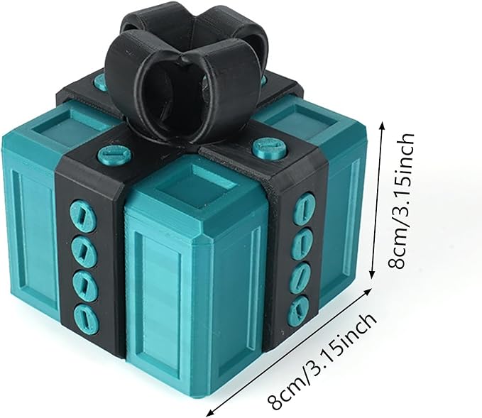 The Prank Box Funny Christmas Gifts Box Annoying Hilarious Screw Challenge with Surprise 3D Printed Screw Gifts Boxes Ideal for Birthday, Christmas (Deep green and red-A)