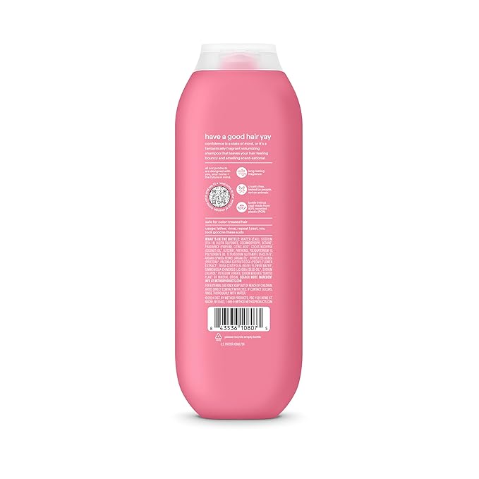 Method Volumizing Shampoo, Pure Peace with Rose, Peony, and Pink Sea Salt Scent Notes, Paraben and Sulfate Free, 14 oz (Pack of 1)