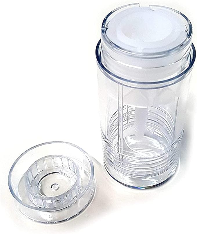 10 Pcs 50ml 1.7 OZ Empty Deodorant Containers Twist-up Filling Stick Clear Plastic Deodorant Container Refillable Deodorant Bottles Bottom-fill Round Lip Balm Tubes for DIY Lipstick (Clear)