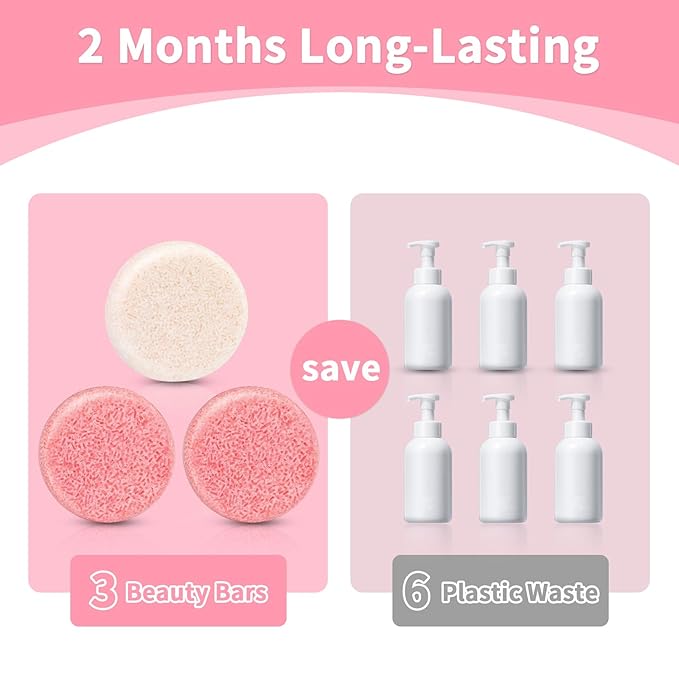 Rosemary Bar Shampoo and Conditioner for Thinning Hair, Volume Solid Shampoo Bar, Hair Thickening & Regrowth, Coconut Oil Conditioner for Deep Moisturizing, Paraben & Silicone Free
