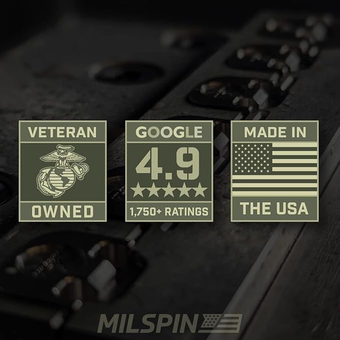 Milspin Rhino Bar EDC Stainless Steel Mini Pry Bar Multi tool Keychain with Screw Driver, Box Opener and Minimalist Tool Features, Made in The USA