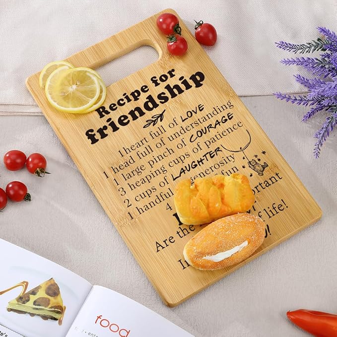 Friendship Gifts for Women Birthday, Friend Gift for Woman Men Christmas, Cool Gifts for Best Friends, Bestie Gifts for Women, Best Gift for Special Friend Female Cutting Board