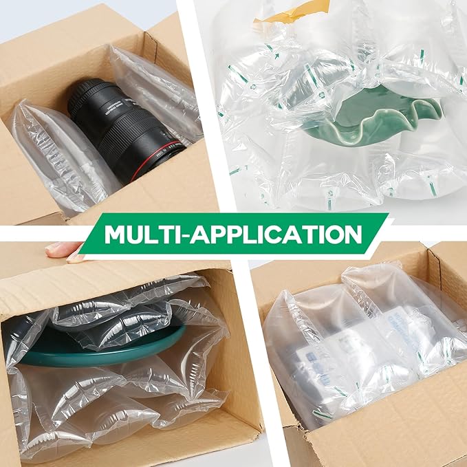 Air Pillows for Shipping - 3.54" x 7.87" Inflatable Packaging Air Bags with Pump, 340 Count Recyclable Box Filler Alternative Packing Peanuts Purse Stuffers for Shape - Better Shipping Protection