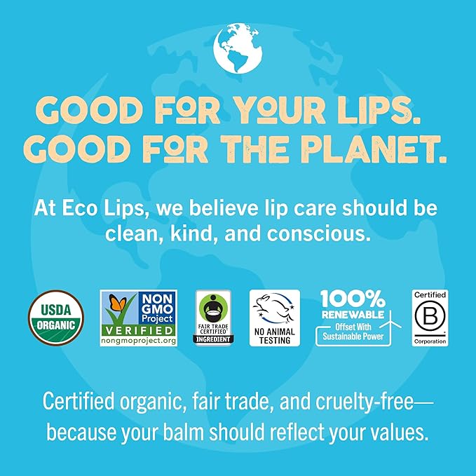 Mongo Kiss USDA Organic Lip Balm Set 8-pack (0.15 oz. each) with Mongongo Oil & Cocoa Butter to Moisturize Chapped Lips | Made in USA by Eco Lips (Variety)