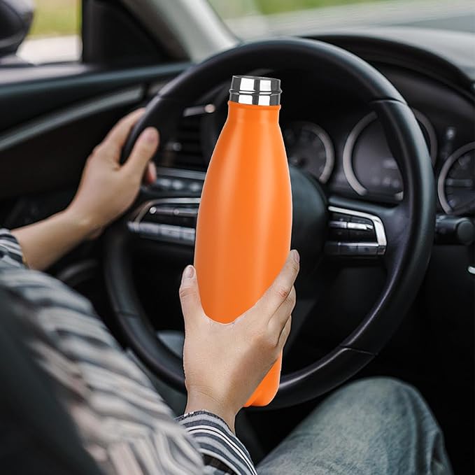 OWS 17oz Insulated Water Bottles Bulk 1/2/4 Pack, Metal Sports Water Bottles, Double Wall Vacuum BPA-Free Flask for School, Sports(mix 4pcs)