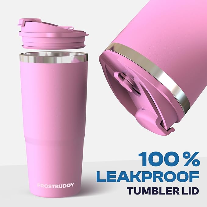 Frost Buddy Togo Buddy 30oz Stainless Steel Vacuum Insulated Tumbler To Go Coffee Cup β Iced Coffee Sleeve, Travel Mug, Thermal Cup for Hot & Cold Drinks, Dunkin Cup (Butter Yellow)