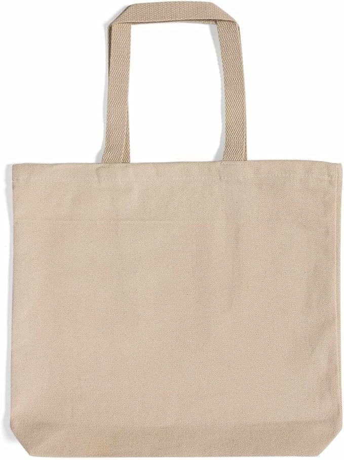 Heavy Cotton Denim Tote Bag โ 12 Pcs Bulk Canvas Bags with Handles, Large Tote Bags for Shopping & Travel Essentials