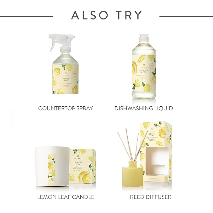 Thymes Hand Wash - Moisturizing Hand Soap Dispenser with Pump - Skin Care - Hydrating Liquid Soap Scented with Notes of Dewy Leaves, Lily of the Valley, Lemon Verbena, & Bergamot (Lemon Leaf, 9 fl oz)