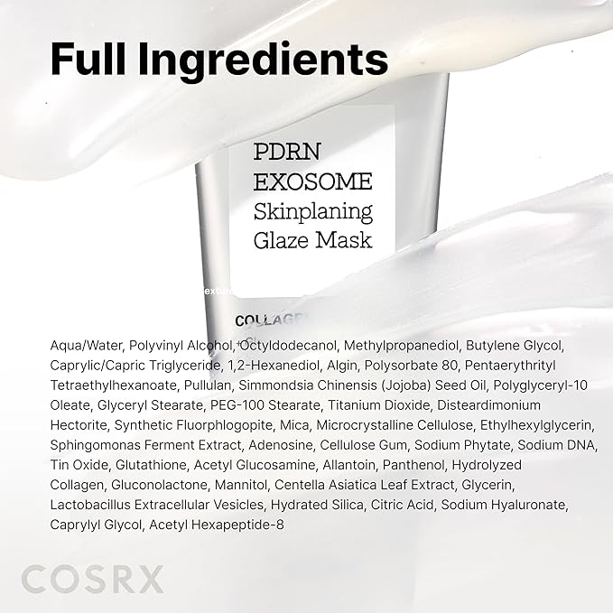 COSRX PDRN Exosome Skinplaning Glaze Mask for Face with Salmon DNA PDRN & Exosome, Overnight Wrapping Mask for Glass Skin, 1.69 fl. Oz, Korean Skin Care