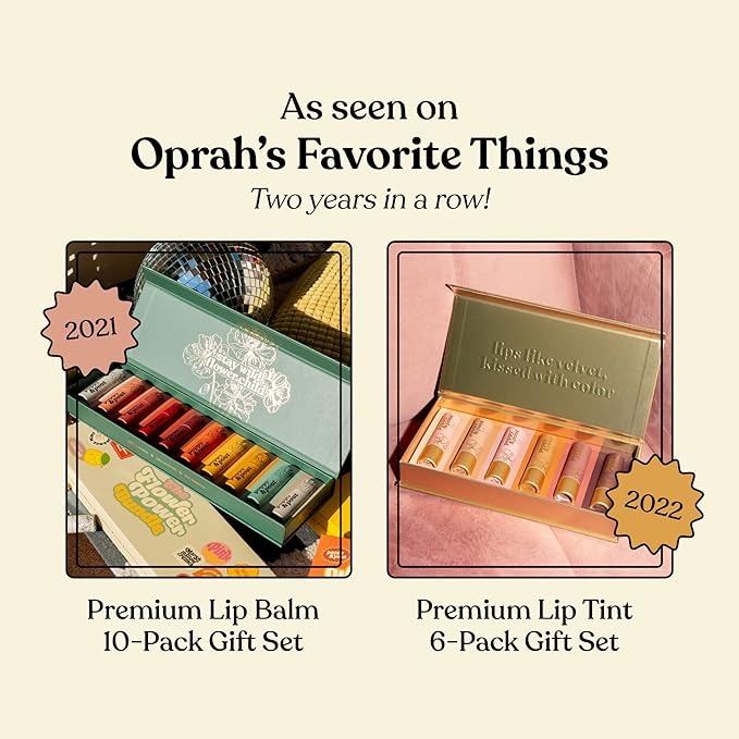 Jumbo Lip Balm Gift Set (5-Pack) | Poppy & Pout All Natural Lip Balms & Moisturizers | Hydrates with Beeswax, Vitamin E, Organic Coconut Oil | Cruelty-Free | Lip Balm in Recyclable Cardboard Tube