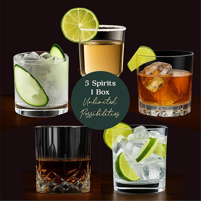Alcohol Infusion Kit for Whiskey, Tequila, Rum, Gin & Vodka - Including Instructions Manual - Whiskey Gifts for Men - Home Bar Alcohol Gift Sets for Men